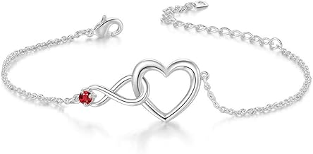 Coeur Infini Bracelet Femme Acier Inoxydable Plaqué Or/Argent/Or Rose Zirconium Bracelet Fantaisie Bijoux Cadeau
