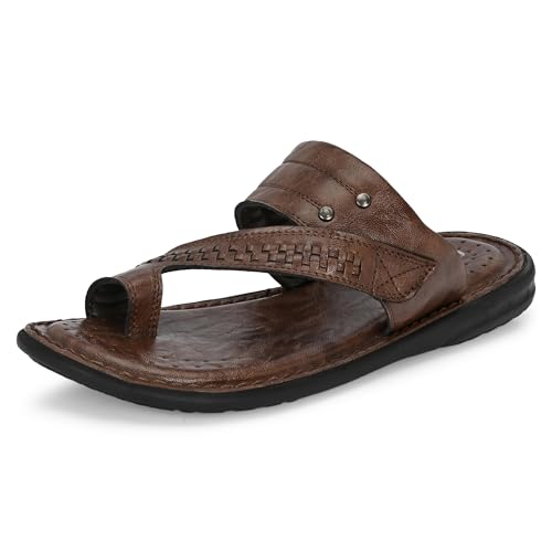 Image of Centrino Men's Slippers | Kolhapuri Style Chappals with Soft Cushioned Footbed | Comfortable & Durable | Traditional Yet Stylish Footwear for Men (9541)