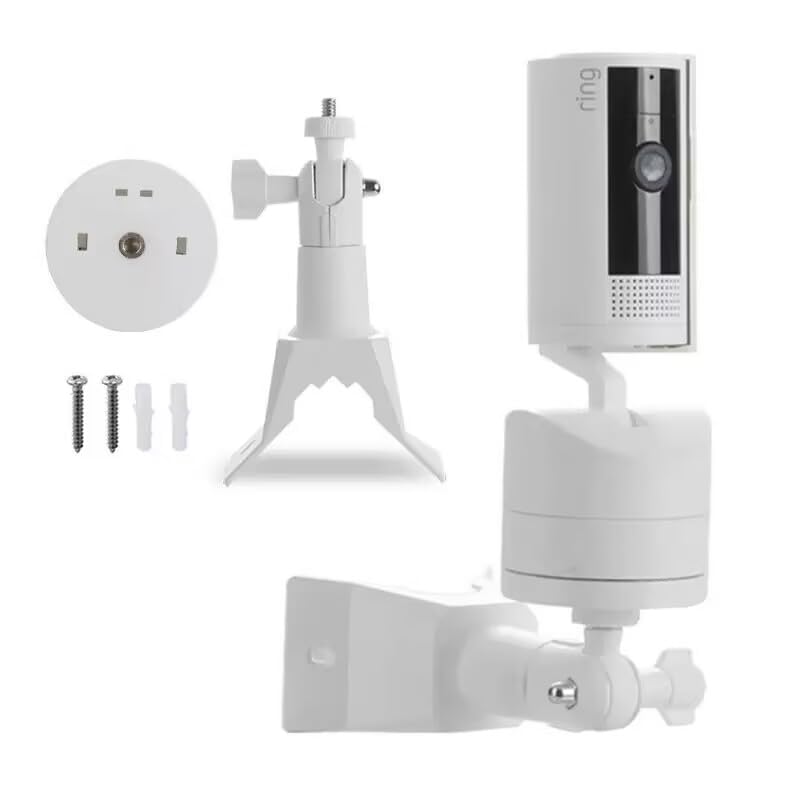 Kamera halterung kompatibel mit Ring Pan-Tilt Innenkamera | Plug-in Sicherheitskamera für Haustierbesitzer,360° verstellbare Montagehalterung für die Innenhalterung für Ring Pan-Tilt Innenkamera