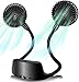 Produktbild Tragbarer Ventilator, Nackenventilator USB, Faltbarer Hals Ventilator mit 5000mAH eingebaute Batterien, 6 Geschwindigkeit, USB aufladbare Mini Ventilator zum Umhängen/Mitnehemen für Reise, Outdoor