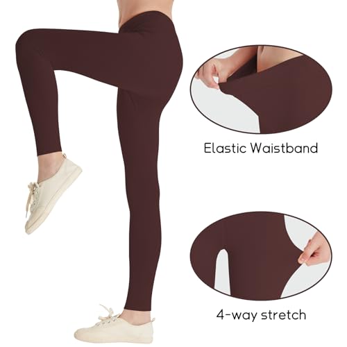 QBK Girls'Cotton Leggings 2T 3T 4T 5T to 12 Years - Ultra Soft & Comfortable Footless Tights for Toddler to Kids2