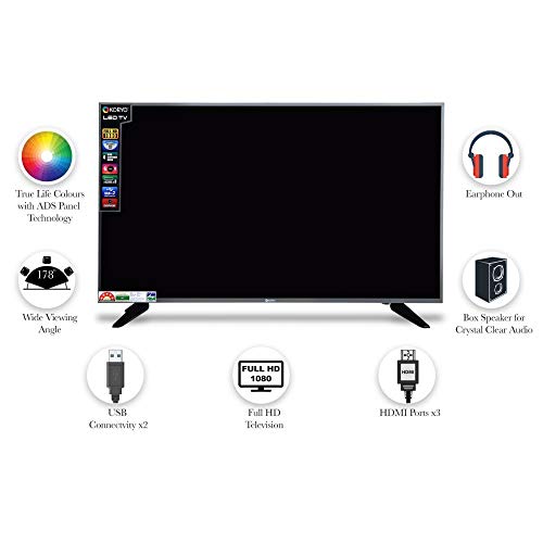 Image of KORYO 109 cm (43 Inches) Full HD LED TV, Higher Brightness, Slim, Black KLE43EXFN96 (2019 Model)