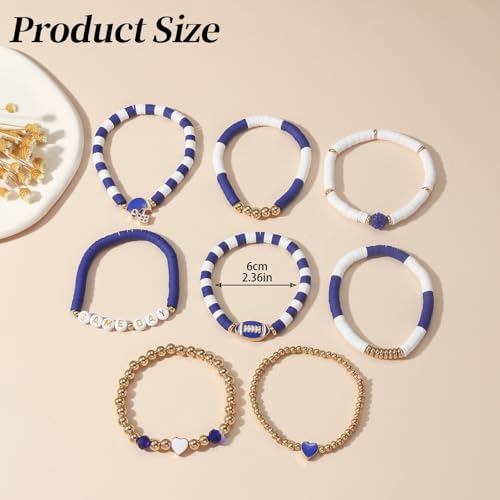 Football Mom Bracelet for Men Women Boho Game Day Stackable Sports Charm Bracelets Bangles Football Sport Fan Jewelry3