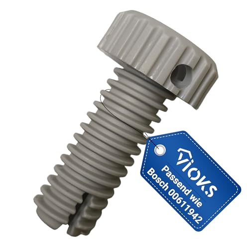 VIOKS Gerätefuß Ersatz für Bosch Siеmens 00611942 611942 Standfuß - Fuß Trocknerfuss 52 mm x 27 mm Ø Grau für Avantixx Classixx Extraklasse Exxcel Trockner Wärmepumpentrockner