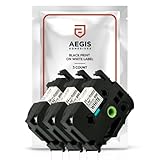 Aegis Adhesives - Label Maker Tape Replacement for Brother TZe Laminated Tape TZe-251 TZ-251 TZe251. 24mm / 1 inch White. Compatible for Brother Printer PT-D600 PT-D610BT PT-P710BT (3 Pack)