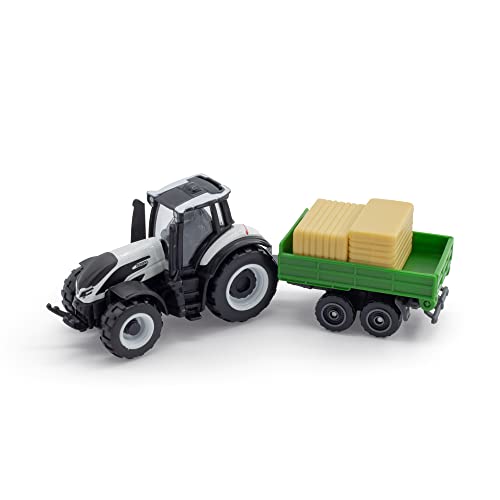 Maisto Mini Working Machines VALTRA M2/Q TRACTOR WITH TIPPING TRAILER, 3” - Image 2