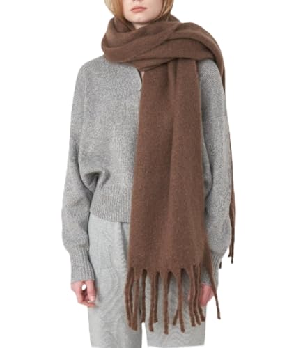 Écharpe d'hiver surdimensionnée femme - Grande écharpe épaisse chaude et douce temps froid