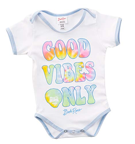 Image of Calhoun Officially Licensed Bob Ross Good Vibes Only Baby Romper