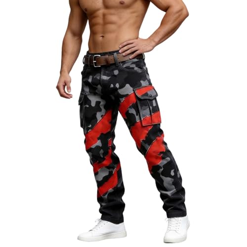 Pantalon cargo homme avec poches été ample pour le travail et le jogging