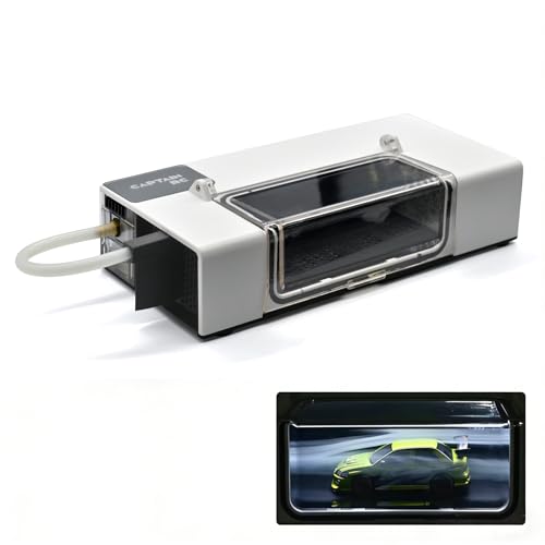 Captainrc Desktop Wind Tunnel Designed for 1:64 Diecast Cars Brings Dynamic Airflow Effects to Your Model Display Setup for Collectors and Hobbyists (White)