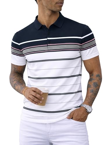 Image of Noble Monk Men's Regular Fit Polo Neck T-Shirt | Half Sleeve