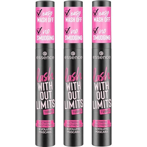 Image of essence | Lash Without Limits Tubing Extreme Lengthening & Volume Mascara | Waterproof & Tubing| Vegan, Cruelty Free & Paraben Free (Pack of 3)