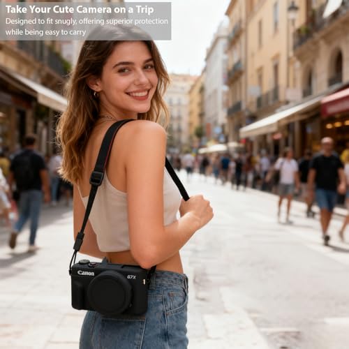 Funda para cámara Canon G7X Mark II silicona negra miniatura 4