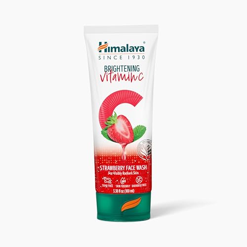 Himalaya Brightening Vitamin C Strawberry Face Wash, 3.38 fl oz