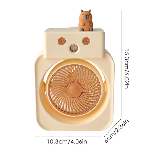 Ventilateur d'eau à 3 vitesses et dispositif d'hydratation portable rechargeable USB