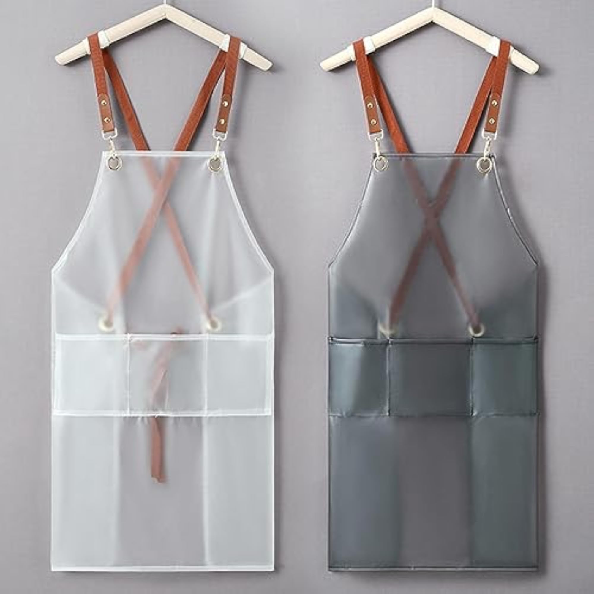White Chef Apron for Cooking and Baking