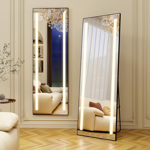 YU YUSING Ganzkörperspiegel mit Beleuchtung 150x50cm, LED...