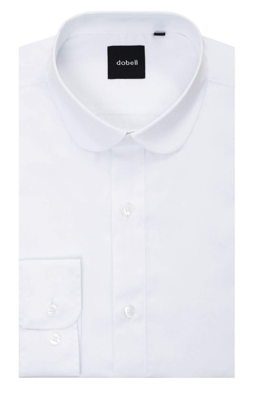 Dobell Mens White Shirt Regular Fit Penny Collar-17