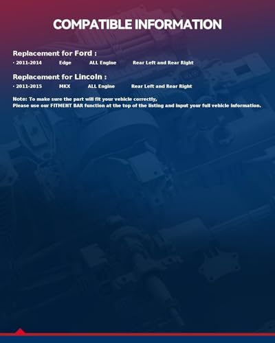 Image of KAX Rear Brake Caliper Compatible with Ford Edge 2011-2014