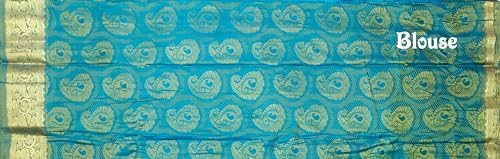 Image of VFCollections Women's Kanchipuram Silk Saree With Blouse Piece