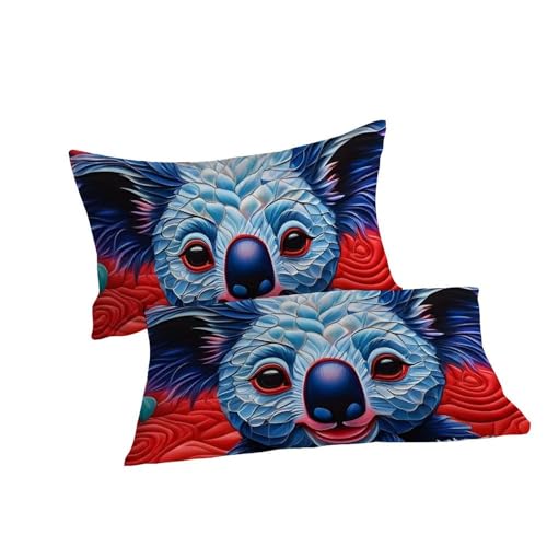 Housse de couette double 200x200cm microfibre imprimé animaux de la forêt - 7