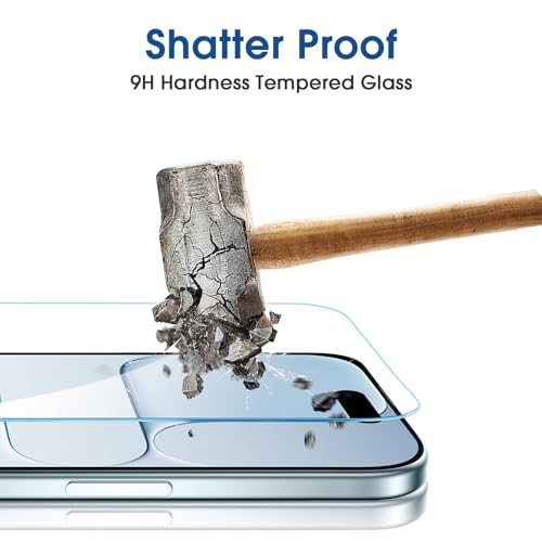 Image of amFilm OneTouch for iPhone Air Screen Protector 6.5'' Tempered Glass | Auto-Alignment, 30s Install, Bubble Free, Scratch & Drop Protection, HD Clear, Camera Lens Protector[2+2 Pack] (17A-6.5'')