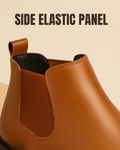 Image of Kraasa Men's Slip On Fashion Chelsea Boots | High Tops, Soft Cushioned Insole, Comfortable Fit, Trendy, Stylish Boots