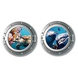 wandtattoo delfin sonnenuntergang Es kann an jeder glatten Oberfläche befestigt werden: an Wänden, Möbeln, Fliesen, Spiegeln und Fenstern