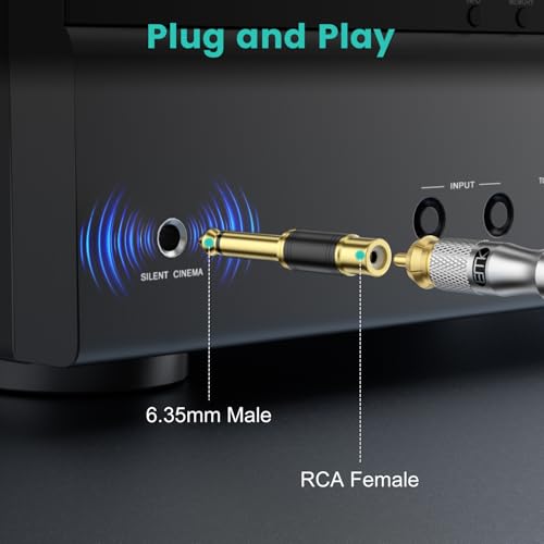 Adaptateur RCA vers 1/4 résout les problèmes de câble de table de mixage - 2