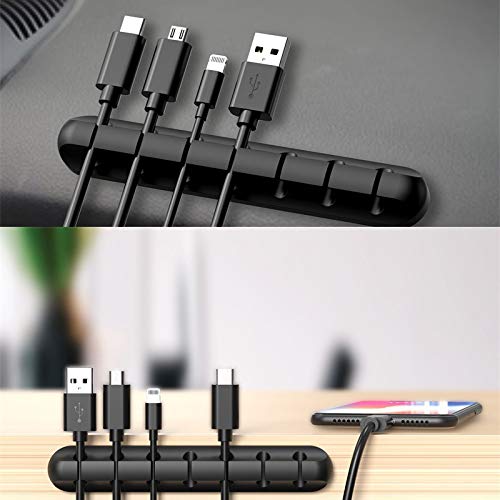 Mengger Kabelclips Zelfklevende padklemmen Organisator Bureau Muur Computer Elektrisch snoer Kabelbeheerhouders 120 stuks Zwart Witte draden Clip Draadhouder