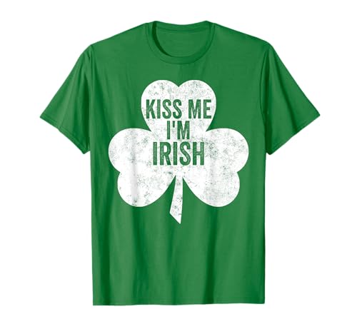 Divertente maglietta per il giorno di San Patrizio Kiss Me I'm Irish Maglietta