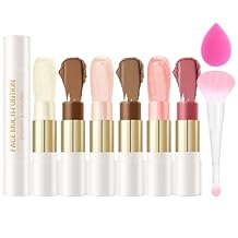 8 PCS Contour Stick Makeup Contour Kit,Double-ended Design with Highlighter,Blush and Bronzer Stick,Lightweight,Easy to Sculpt,Create a Matte and Dewy Finishing MakeupSet B