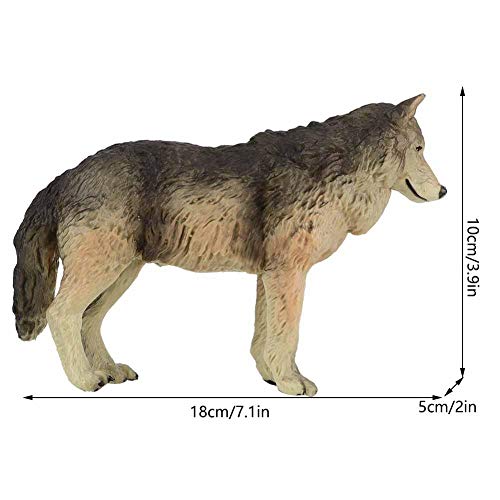 Wolf Figur Spielzeug Tiermodelle Figur Spielzeug Simulation Wild Bildung Dekoration Wolf Spielzeug umweltfreundlich Kunststoff Mini Dekoration Kinder Natur Wissenschaft Spielzeug(Cyan) – Bild 3