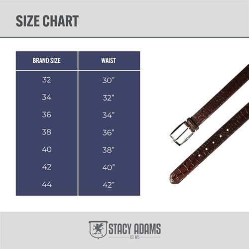 Stacy Adams Men's Ozzie Croc Embossed Belt4