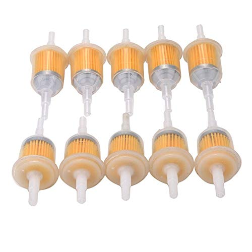 BOTAUTO 10pcs Universal Inline Gas/Fuel Filter 6MM-8MM 1/4" for Lawn Mower Small Engine Auto Accessories Motorcycle Accessories Oil Filt BOTAUTO42