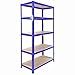 Monster Racking - 10 Estanterías T-Rax De Acero Sin Tornillos Azules 90cm x 45cm x 182,5cm