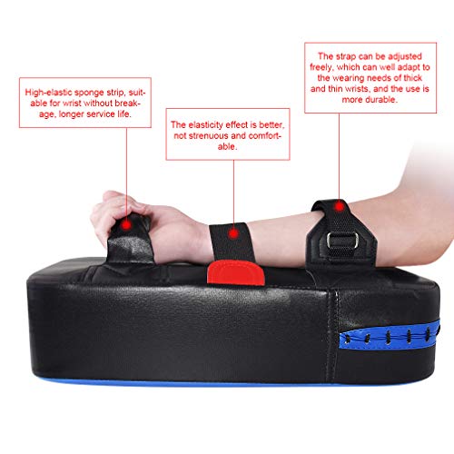 Image of TLBTEK Taekwondo Kick Shield - Muay Thai MMA Karate Kickboxing Training Pads - Curved Leather Strike Shield