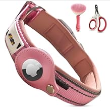 Essential Pet Supplies Pet Collar for Small Dogs with Reflective AirTag Holder and Secure,Comfortable Padding Bundled with Safe Dog Nail Clippers and Self-Cleaning Dog Brush