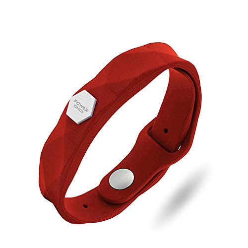 POWER IONICS Pulsera deportiva Germanium para hombre, Rojo pulsera de energía, 24cm ajustable, unisex, impermeable, accesorios Cover