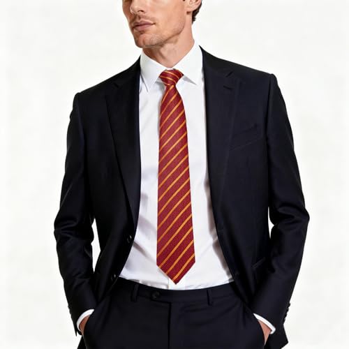Image of DiBanGu Striped Tie Set for Men Silk Woven Plaid Necktie and Pocket Square Cufflinks Business Wedding