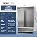 PEAKCOLD Double Door Commercial Refrigerator - 47 Cubic Ft, 54