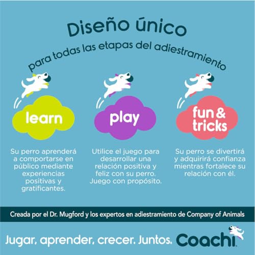 Coachi Tuggi Ball, Robustes Design, leicht, sicher, dehnbarer Bungee-Griff, ideal für alle Hunde & Welpen, Belohnungstraining, Rückruftraining, Unterbinden von Beißen & Kauen. Ideal für Agility.