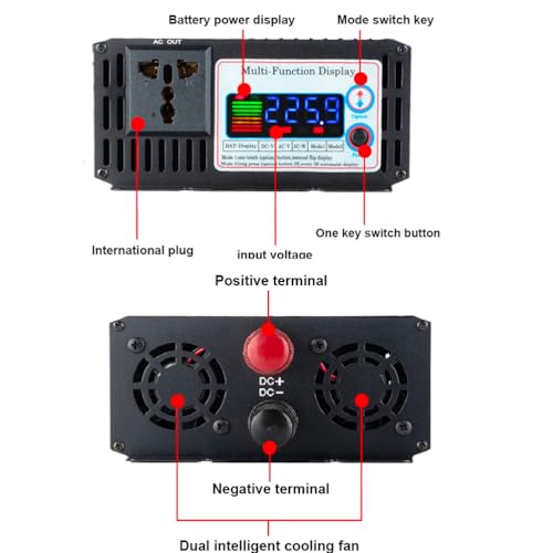 Convertisseur de puissance 60V 220V 4000W pour éviter les pannes de batterie en voyage