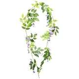 MAGICLULU Künstliche Wisteria Blumenranke Hängend Realistische Blüten Girlande Hochzeit Party Deko Innen Außen Wohnzimmer Fenster Wanddekor