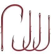 FishTrip Baitholder Hooks Fishing Offset- 100pcs Bait Holder Fish Hook Double Barbed Long Shank C...