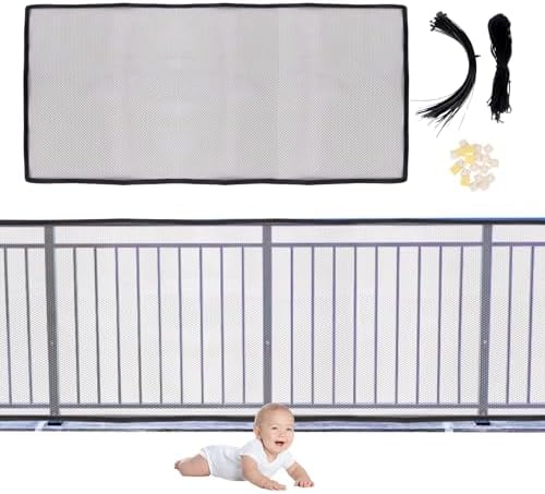 Klmnop Banister Guard for Baby - 15 x 3ft Balcony Safety Net for ...