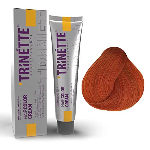 Trinette Profesional No 8.44 Rubio Claro Cobre Intenso Crema Colorante Permanente 100 ml – Cobre intenso; reflejos rojos brillantes; alta cobertura; calidad de salón duradera