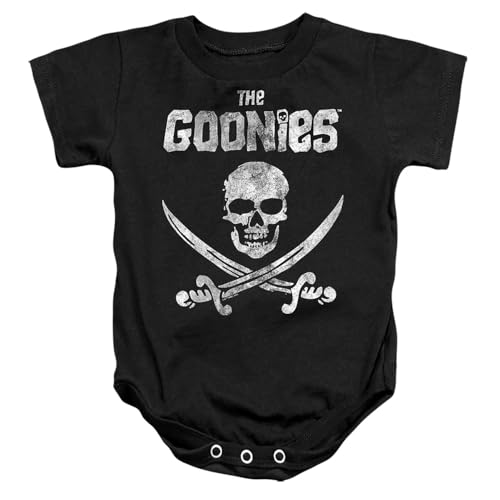 The Goonies Flag 1 Unisex Infant Snap Suit for Baby (6 Months) Black