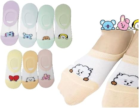 防弾少年団(BTS) - ててみんぐ BT21 帽子 靴下 Amazon | BT21 Fake Socks【BTS公式グッズ】ショートソックス 23