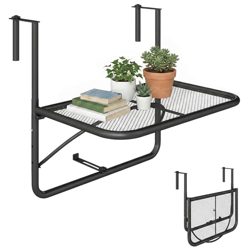 Mesa plegable colgante para barandilla de balcón de Outsunny